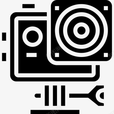 动作摄像机小工具4填充图标图标