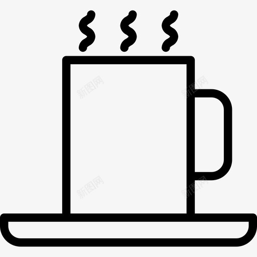 咖啡杯文具和办公室4直线型图标svg_新图网 https://ixintu.com 咖啡杯 文具和办公室4 直线型