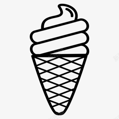 冰锥冰淇淋雪糕筒图标图标