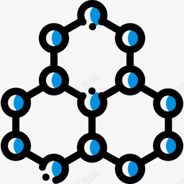 分子研究科学9颜色省略图标图标