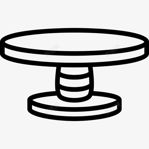 桌子当代家具图标svg_新图网 https://ixintu.com 圆形 家具 当代 木质 桌子