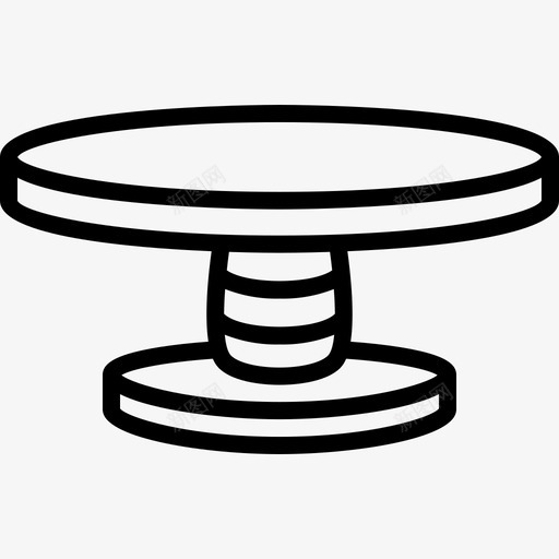 桌子当代家具图标svg_新图网 https://ixintu.com 圆形 家具 当代 木质 桌子