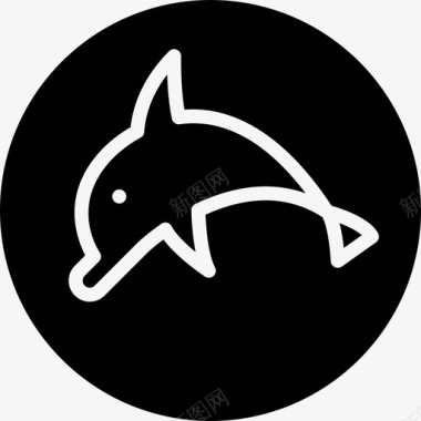 海豚动物宠物图标图标