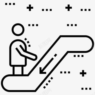 飞机楼梯登机梯楼梯图标图标