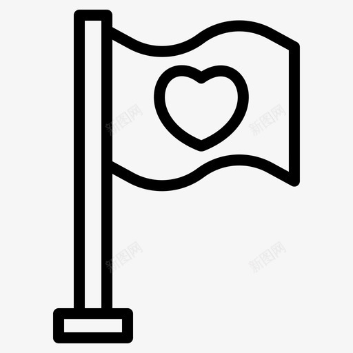 旗帜慈善爱图标svg_新图网 https://ixintu.com 慈善 旗帜 爱
