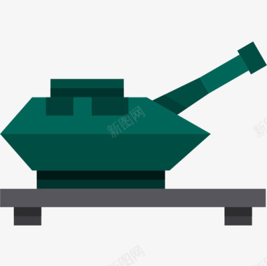 坦克陆军10扁平图标图标