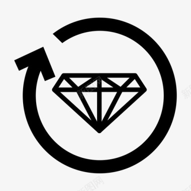 投资商业钻石图标图标