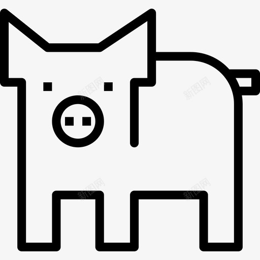 猪动物9直系图标svg_新图网 https://ixintu.com 动物9 猪 直系