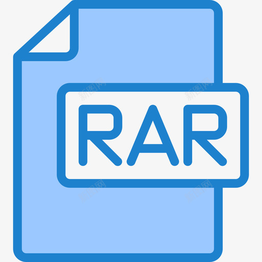 Rar13号文件蓝色图标svg_新图网 https://ixintu.com 13号 Rar 文件 蓝色