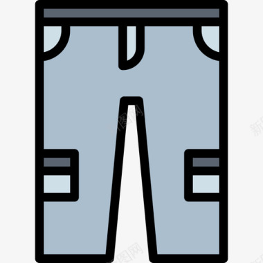 裤子衣服92线性颜色图标图标