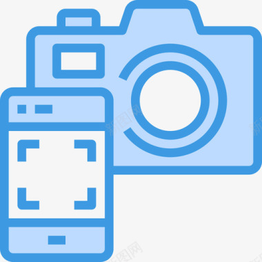 设备照片和视频10蓝色图标图标