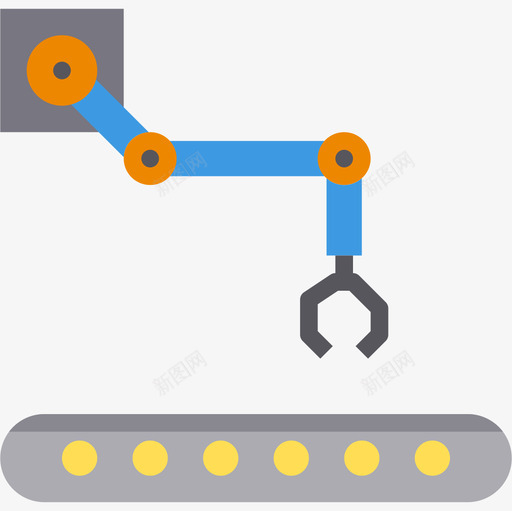 机械臂工业14扁平图标svg_新图网 https://ixintu.com 工业14 扁平 机械臂