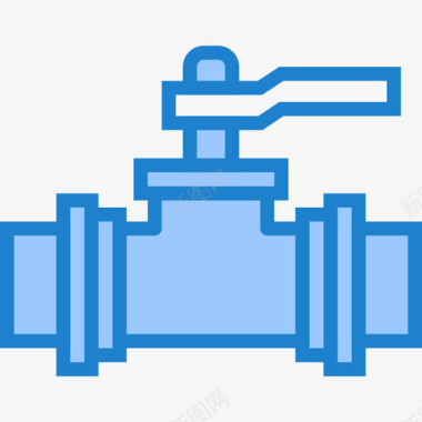 阀门水管工4蓝色图标图标