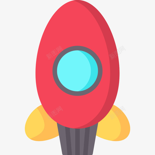 火箭圣诞玩具11平的图标svg_新图网 https://ixintu.com 圣诞玩具11 平的 火箭