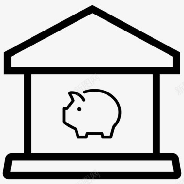 储蓄账户银行图标图标