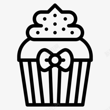 纸杯蛋糕面包店礼品图标图标