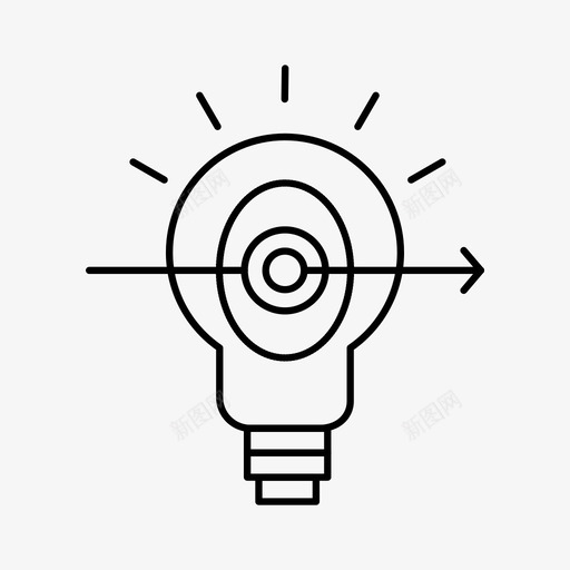 灯泡业务焦点图标svg_新图网 https://ixintu.com 业务 成功 战略管理和战略市场研究 灯泡 焦点