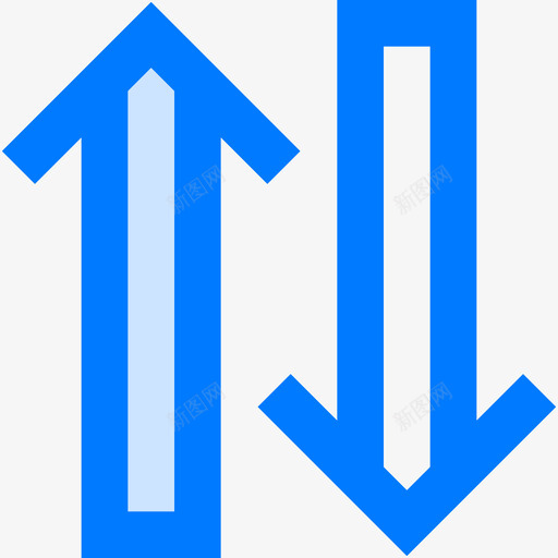 排序箭头13蓝色图标svg_新图网 https://ixintu.com 排序 箭头13 蓝色