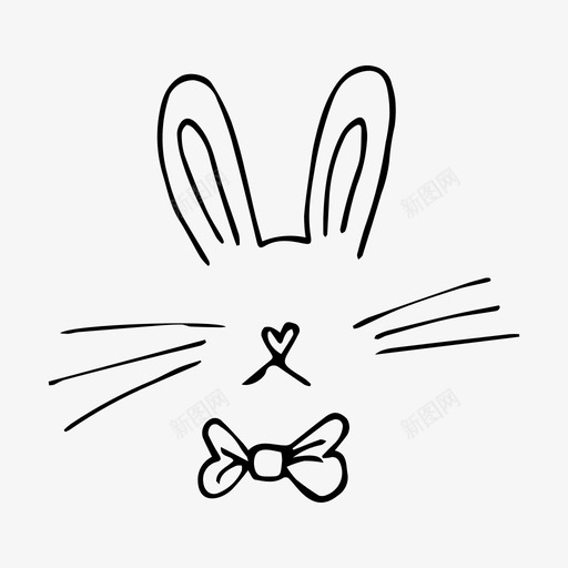 复活节兔子庆祝春天图标svg_新图网 https://ixintu.com 复活节兔子 庆祝 春天