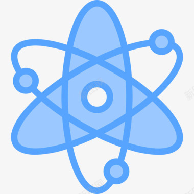 原子教育180蓝色图标图标