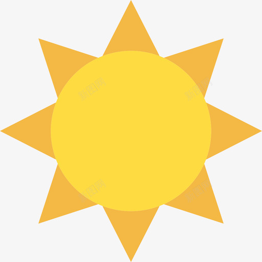 太阳自然61平坦图标svg_新图网 https://ixintu.com 太阳 平坦 自然61