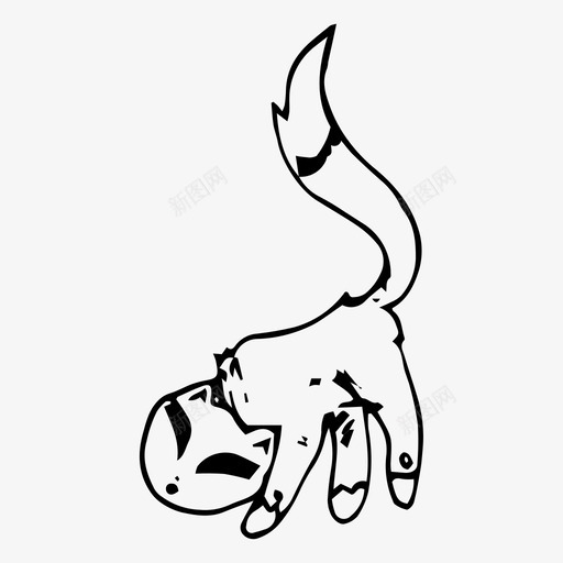 小猫猫可爱图标svg_新图网 https://ixintu.com 可爱 小猫 猫 猫的贴纸