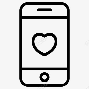电话爱情手机图标图标