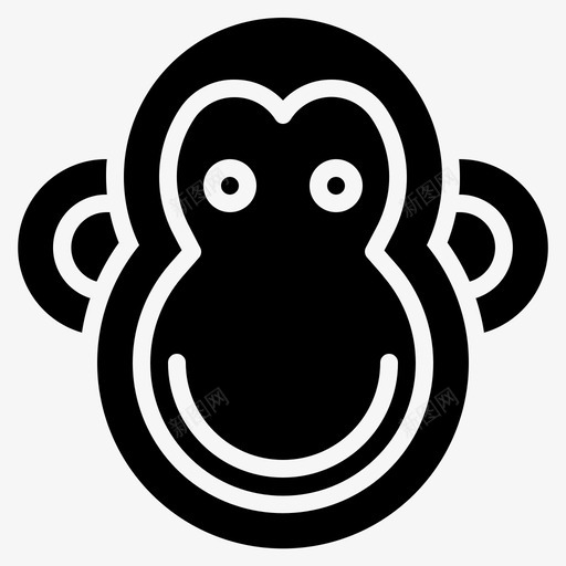 猴子中国文化图标svg_新图网 https://ixintu.com 中国 中国十二生肖字形 十二生肖 文化 猴子