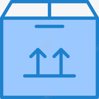 购物和电子商务盒8蓝色图标图标