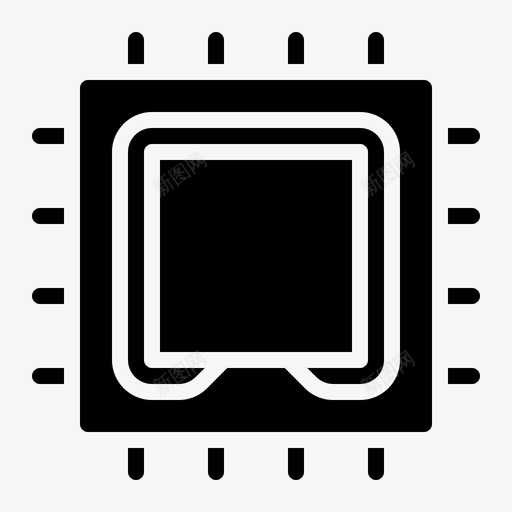 处理器附件卡图标svg_新图网 https://ixintu.com cpu 处理器 计算机 配件 附件