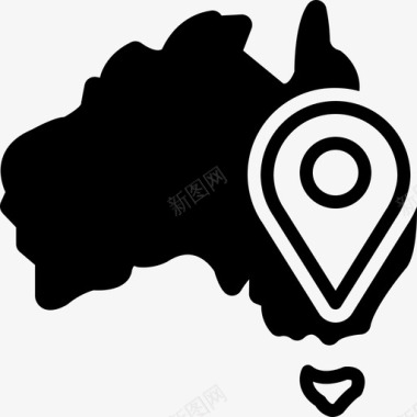 墨尔本澳大利亚gps图标图标