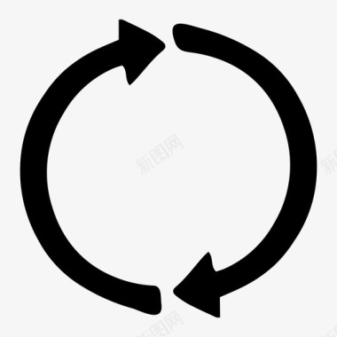 圆形箭头方向路径图标图标