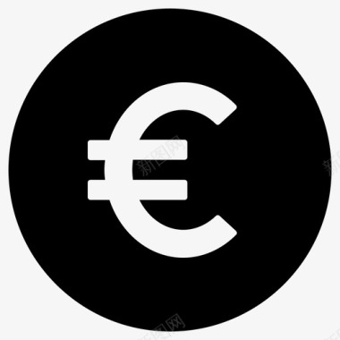 欧元欧元硬币欧元符号图标图标