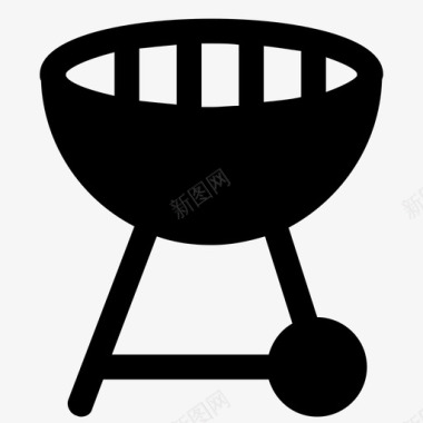 户外烹饪野营食物大锅图标图标