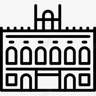 皇家宫殿西班牙风格直系图标图标