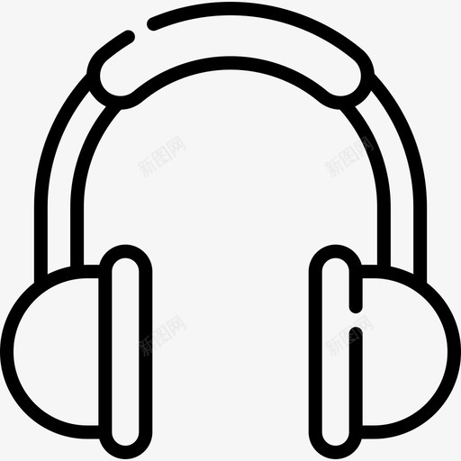 耳机音乐商店8线性图标svg_新图网 https://ixintu.com 线性 耳机 音乐商店8