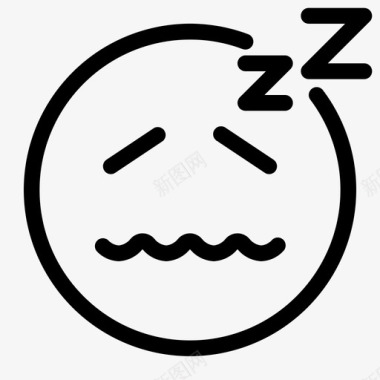 休息表情睡眠图标图标