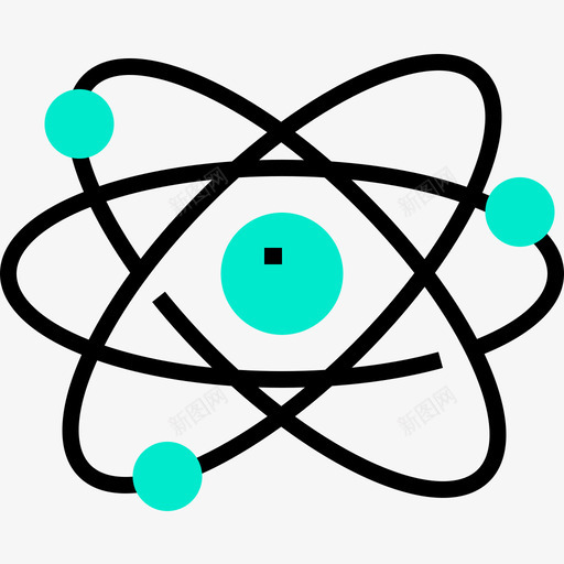 原子化学单色单色图标svg_新图网 https://ixintu.com 化学 单色 原子