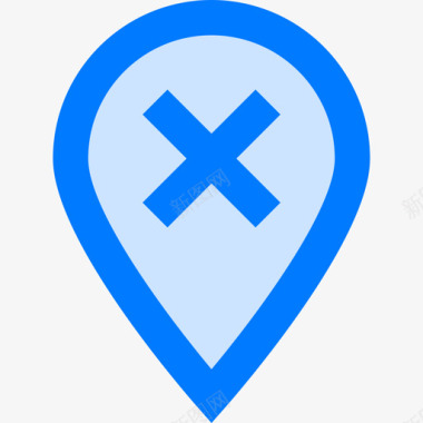 Pin地图和位置4蓝色图标图标