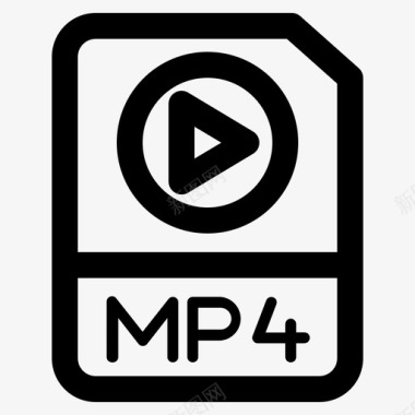 mp4文档文件图标图标