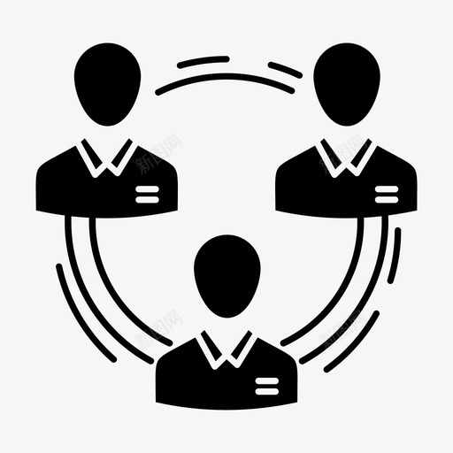 团队业务沟通图标svg_新图网 https://ixintu.com 业务 人员 团队 层级 沟通 现代企业