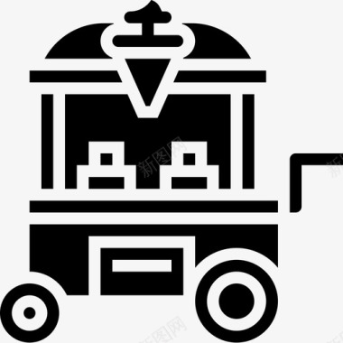 食品车街头食品和食品卡车司机4雕文图标图标
