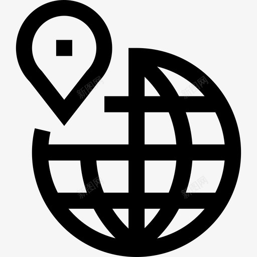 全球位置7直线图标svg_新图网 https://ixintu.com 位置7 全球 直线