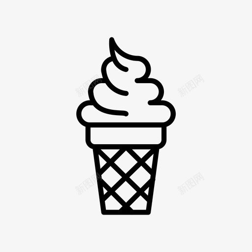 冰淇淋筒冷的甜点图标svg_新图网 https://ixintu.com 冰淇淋 冰淇淋筒 冷的 甜点 盘子