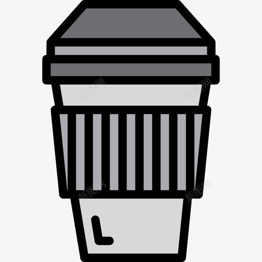 咖啡杯食品和饮料7线性颜色图标svg_新图网 https://ixintu.com 咖啡杯 线性颜色 食品和饮料7