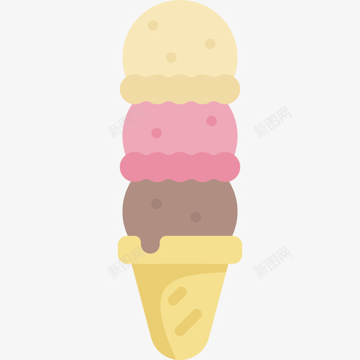 冰淇淋冰淇淋14平的图标svg_新图网 https://ixintu.com 冰淇淋 冰淇淋14 平的