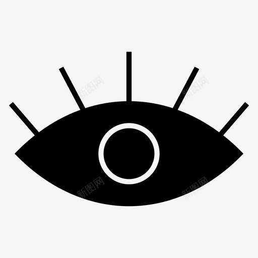 眼睛视线视野图标svg_新图网 https://ixintu.com 平面设计黑暗 眼睛 视线 视野