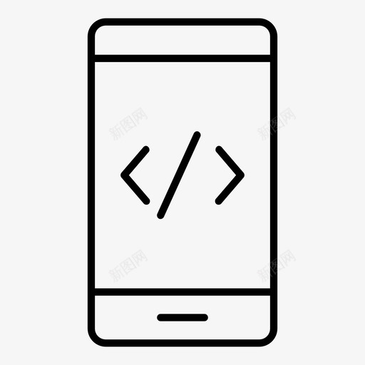 应用程序代码编码图标svg_新图网 https://ixintu.com 代码 图标 应用程序 电话 编码