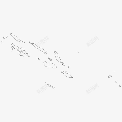 所罗门群岛边界国家图标svg_新图网 https://ixintu.com 世界 世界各国 国家 所罗门群岛 轮廓 边界