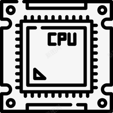 Cpu数据库服务器8线性图标图标